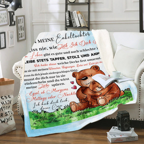 "An meine Enkeltochter" Decke - Bär